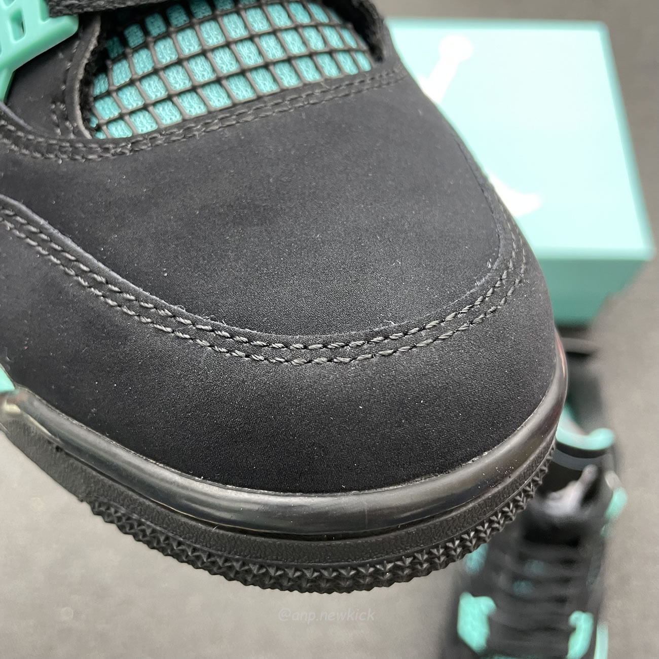 Air Jordan 4 Retro Tiffany Black Green (9) - newkick.cc